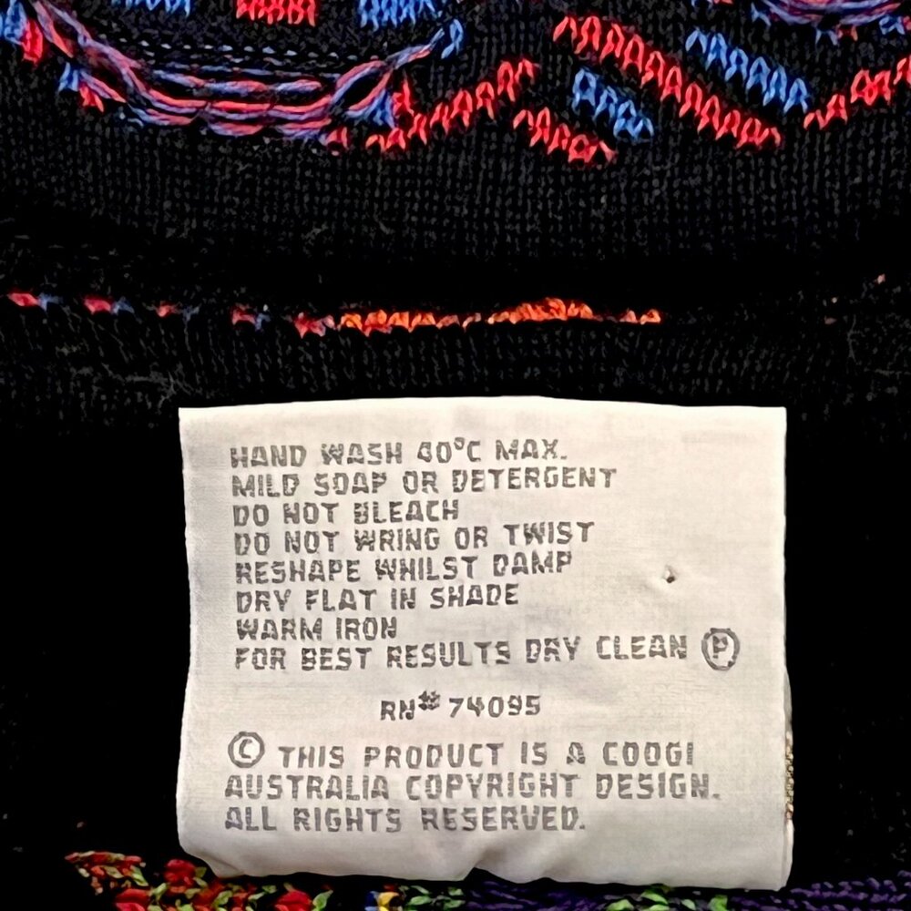 COOGI Australia Rare Vintage Hip-Hop Biggie Smalls 3D Knit Multicolor Sweater - Picture 6 of 17